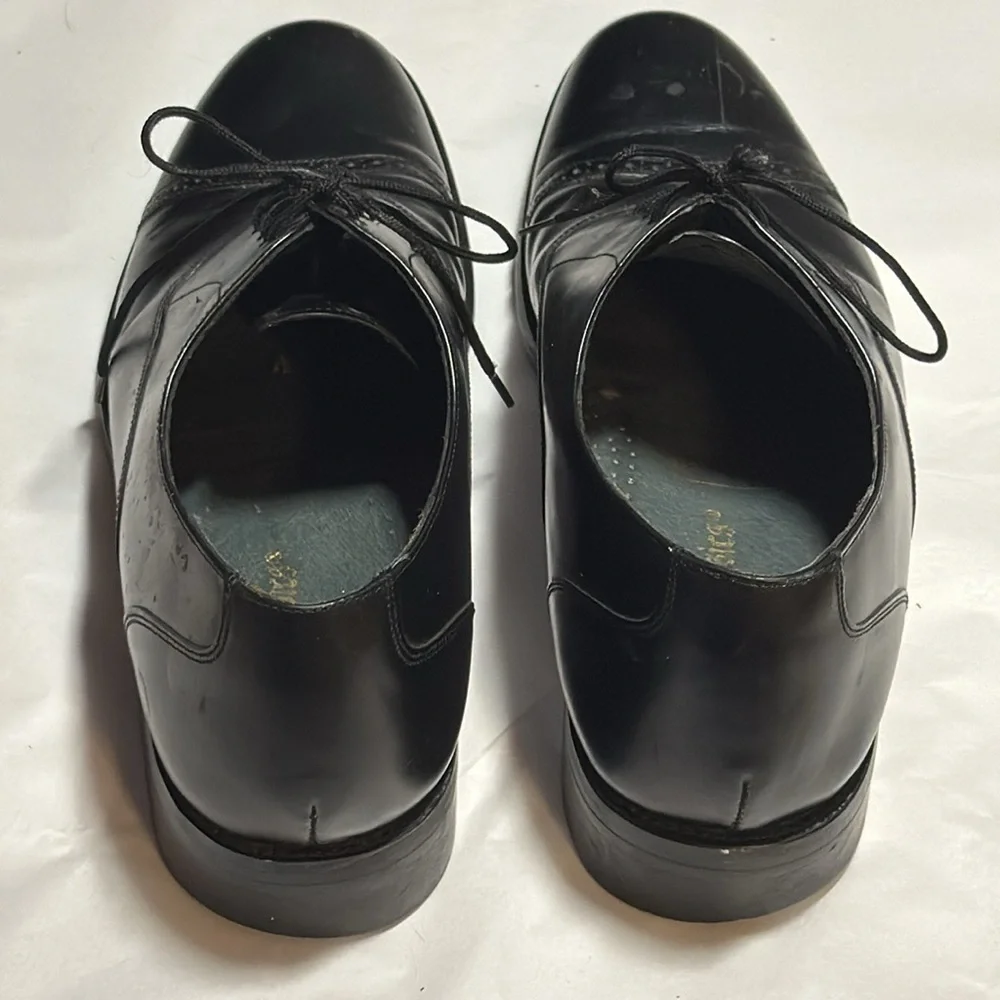 Leather Classics Oxford‎ lace up black men’s shoes Sz 10 AA